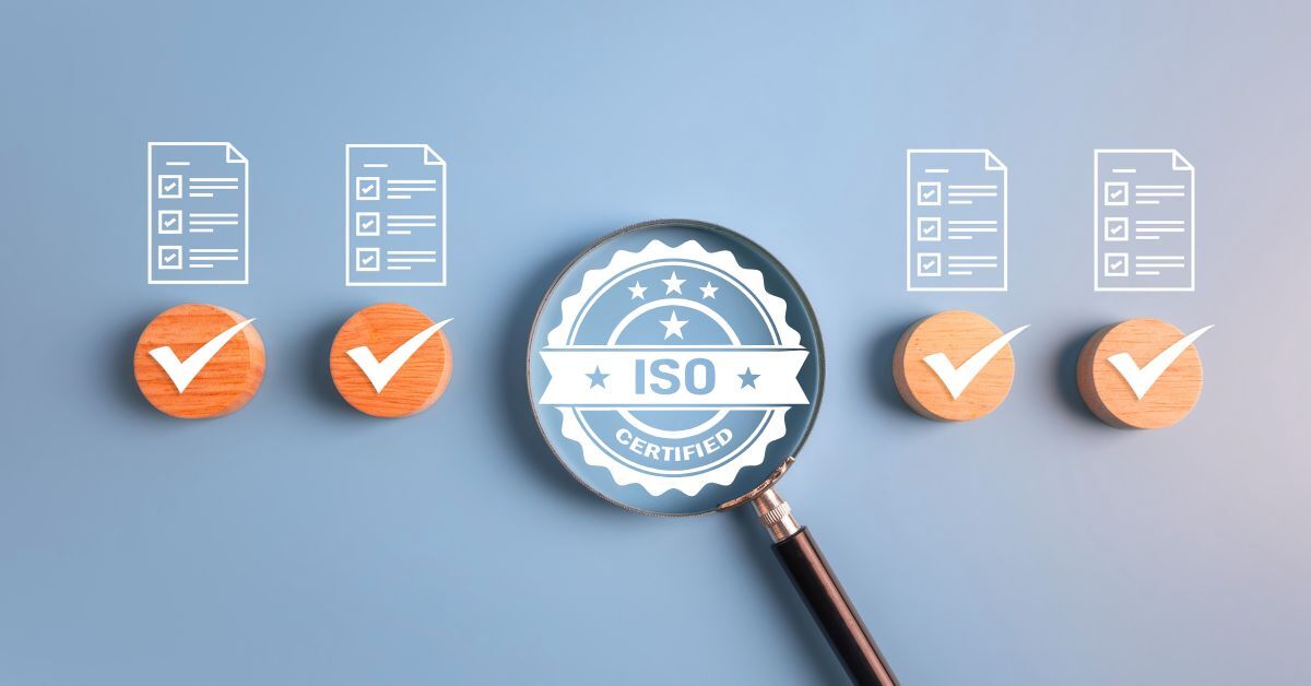 An image showing ISO certification with checkmarks.